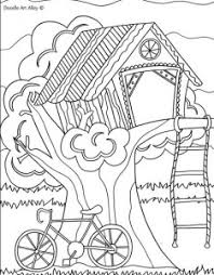 Then you remember what an adventure it can be, having your own space that your imagination can fill completely. Treehouse Coloring Page Nest Of Posies