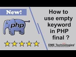 How To Use Empty Keyword In Php Digital Marketing Training Php Tutorial Digital Marketing