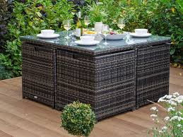 The nova cube set is also available in grey. Nova Outdoor Living Celia 4 Seat Deluxe Cube Set With 4 Stools 1 25m Square Table Dining Set At Gardenman