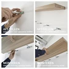 houtmerk houten wandplank met spotverlichting maatwerk massief eiken rustiek wandplank zwevende planken keuken zwevende muurplanken