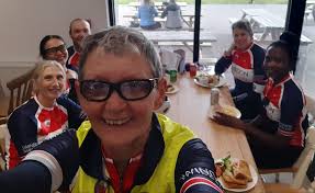 A select group of 6 braved the high winds yesterday to complete the Nova  group SWCC Charity Bridge 💯 ride. For four of the group; Wingy, Romain,  Keri and Linda it was