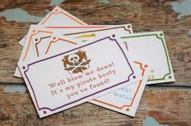 These 10 outdoor scavenger hunt riddles will lead the players to various different objects and locations in your backyard and neighborhood. Father S Day Pirate Treasure Hunt The Tiptoe Fairy