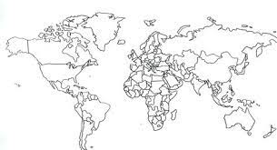 Printable Black And White World Map With Countries Printable World Map Outline World Map Printable World Map With Countries