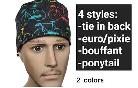 Bicycle Bike Touring Surgical SCRUB Hat Theatre Cap Anatomy Sweatpad