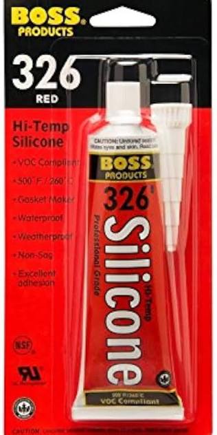 Amazon.com: Boss Products 326 Hi-Temp Red Silicone Sealant 3oz Tube : Industrial & Scientific
