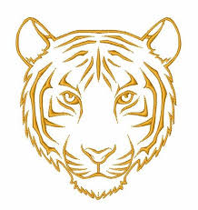Tiger Head Outline Embroidery Design Annthegran Tiger Illustration Cat Embroidery Design Tiger Drawing