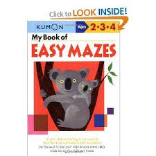 My Book Of Easy Mazes Kumon Workbooks Teaches Basic Pencil Control Skills Necessary For Writing Letters By Tracing Lines Thro Kumon Book Activities My Books