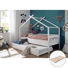 Als boxspringbetten mit bettkasten bieten sie zusätzlich praktischen stauraum. Funktionsbett Kinderbett Hausbett 90x200 Cm Luana 78 Aus Kiefer Massiv In Weiss B H T Ca 209 170 98 Cm Mit Bettkasten Mit Lattenrost Moebel Suchmaschine Ladendirekt De