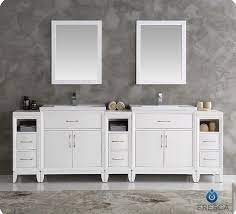 You can use these 96 inch bathroom vanity in several places such as private properties, offices, hotels, apartments, and other buildings. Fresca Fvn21 96wh Cambridge 96 Inch White Double Sink Traditional Bathroom Vanity With Mirrors