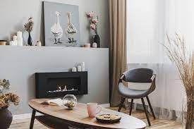 mobel online kaufen kleines wohnzimmer mit gaskamin und designer sessel im retro wohnstil einrichten elegantes wohnzimmer mobel online kaufen online mobel