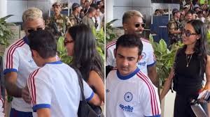 Awkward Scenes! Hardik Pandya Introduces Girlfriend Mahieka Sharma To Coach Gautam Gambhir In Viral Video