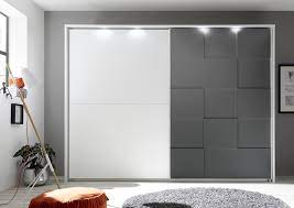 Because most bedroom ceilings are white and a good portion of. Oslo Wardrobe With Sliding Doors In White And Grey Finish Wardrobes 3211 Sena Home Furniture