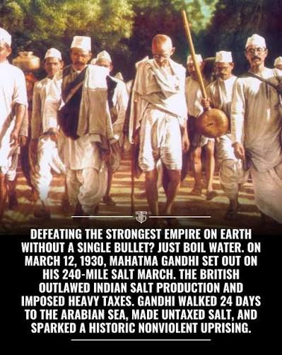 On March 12, 1930, Gandhi Began a 240-Mile Walk to Defy British Salt Laws Imagine walking for 24 days straight under the blazing sun, knowing that every step you take is an