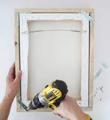 Do this by placing wood glue on each mitered corner and nailing the boards together with a nail gun. A Fresh Way To Showcase Canvas Prints Diy Floating Frames Society6 Blog Diy Canvas Frame Diy Floating Frame Canvas Prints Diy