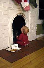 Waiting for santa, (known as barney's happy christmas for australian releases), is the fourth video in the barney & the backyard gang series, originally released on may 1, 1990. Looking And Waiting For Santa With Cookies For Gifts Babies First Christmas Christmas Photos Christmas Fun