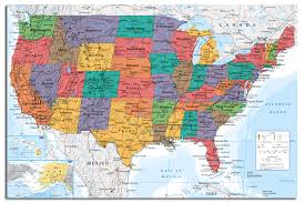 details about usa united states map wall chart poster new laminated available