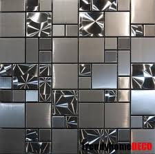 Sample Unique Stainless Steel Pattern Mosaic Tile Kitchen Backsplash Bath Wall Mosaic Tile Kitchen Kitchen Tiles Trendy Kitchen Backsplash