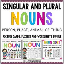 Singular And Plural Nouns Picture Card Sort Worksheets Teaching Resources Tpt