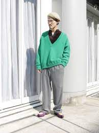 kaz garden 渋谷 crepusculeのニット セーターを使ったコーディネート wear 茶色 セーター ファッション セーター