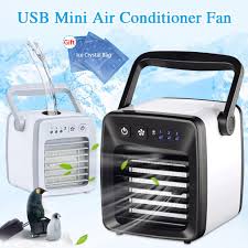 Usb portable air conditioner personal evaporative air cooler purifier humidifier desktop cooling fan with 3 speeds 7 colors led night light perfect for office home outdoor travel. Usb Charging Air Conditioner Fan Mini Portable Refrigerator Air Cooler Nano 30ml Buy At A Low Prices On Joom E Commerce Platform