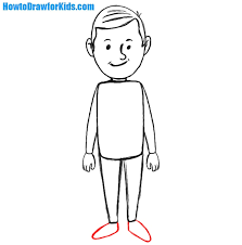 This how to draw a snowman step by step tutorial will teach you how to make a snowman drawing (and a cute one) in no time. How To Draw A Man For Kids Easy Drawing Tutorial