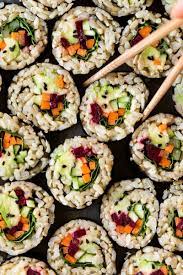 Vegan Brown Rice Sushi Lazy Cat Kitchen Recipe Vegetarian Sushi Sushi Recipes Brown Rice Sushi