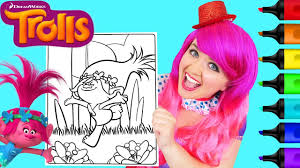 The articles include black and white diagrams of beautiful princesses in their long gowns and shiny tiaras. Coloring Trolls Princess Poppy Coloring Page Prismacolor Paint Markers Kimmi The Clown Youtube