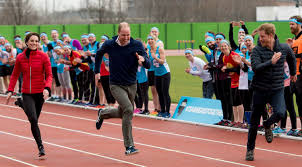 A relay race is a racing competition where members of a team take turns completing parts of racecourse or performing a certain action. William Kate And Harry Take Part In Charity Relay Race