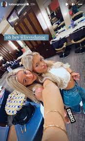 Olivia Dunne hangs with Katie Sigmond after topping Alabama