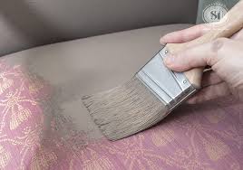 You don't have to sand between coats of paint, just on the final step. Painting Fabric With Chalk Style Paints Granny Chair Makeover Salvaged Inspirations