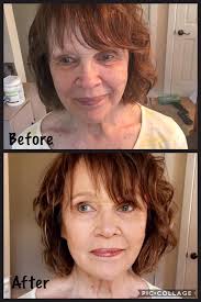 Before ✨ During ✨ After Full face of Senegence products 💖 I also used  shadowsense in 3 different places besides my eyes. LOVE how versatile these  products are.😍 • snow + candlelight