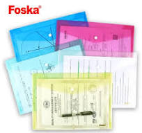 Foska Office and School Plastic Poly A4/ FC PP Document Envelope File Bag