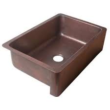 Sinkology Adams Farmhouse Apron Front Handmade Pure Solid Copper 33 In Single Bowl Kitchen Sink In Antique Copper K1a 1004nd Copper Kitchen Sink Sink Copper Sink