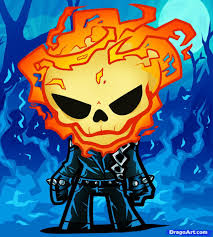 How To Draw Chibi Ghost Rider Step By Step Chibis Draw Chibi Anime Draw Japanese Anime Draw Manga Free Chibi Drawings Cute Cartoon Drawings Ghost Rider