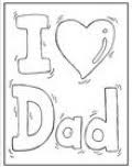 Interactive & printable online coloring pages. Father S Day Cards I Love You Daddy Coloring Pages