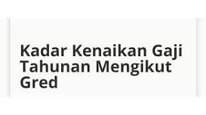 Gred gaji gaji kadar kenaikan gaji min. Kadar Kenaikan Gaji Tahunan Penjawat Awam Mengikut Gred Youtube