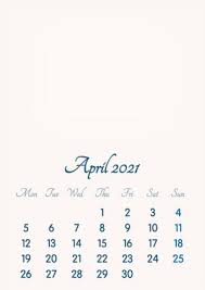 Es ist sowohl vertikal als auch horizontal ausgelegt. Photo Montage April 2021 2019 To 2046 Vip Calendar Basic Color English Pixiz