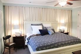 Blockbuster Bower Power Curtains Behind Bed Bedroom Wall Home