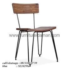 Kursi Cafe Minimalis Kombinasi Kayu Dan Besi Ini Merupakan Furniture Untuk Restoran Ataupun Cafe Yang Kami Produksi Menggunakan Kursi Makan Kursi Jepit Rambut