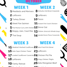 This Mom S Menu For October 2018 Keto Meal Plan Family Friendly Meals Aldi Meal Plan