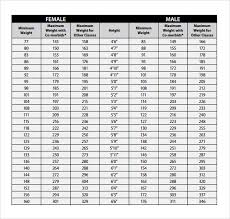Sample Height Weight Chart 6 Documents In Pdf