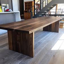This Solid Walnut Table Has Traditional Elegance With Modern Flare Solid Walnut Table Walnut Table Table