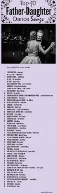 Top 50 Father Daughter Dance Songs Father Daughter Dance Songs