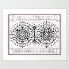 Virgo Zodiac Mandala Chart Art Print By Kokuadesigncompany