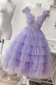 Purple Tulle Short Prom Dress Purple Evening Dress Lavender Homecoming Dress Tulle Homecoming Dress Homecoming Dresses