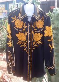 Detailed western shirts, embroidered blouses, tailored jackets, all made to go with your favorite pair of wrangler jeans. Nathan Turk Vintage Cowboy Shirt Ebay Vintage Western Wear Cowboy Outfits Western Wear