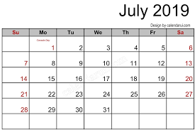 Calendar 2019 July Printable Template Download July 2019 Calendar Printable Editable Pdf Word Pa Blank Calendar Template Calendar Template Template Printable