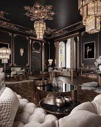 Luxury home design is creative inspiration for us. Take A Walk On The Dark Side Black Interior Design Ideas Luxury Living Room Decor Luxury Home Decor Luxury Interior