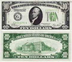 1928 B Gold 10 Dollar Bill Old Paper Money Us Currency