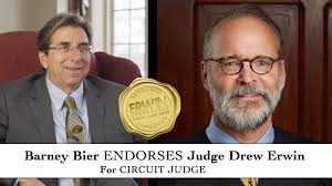 Terry Asher endorses Judge Drew Erwin